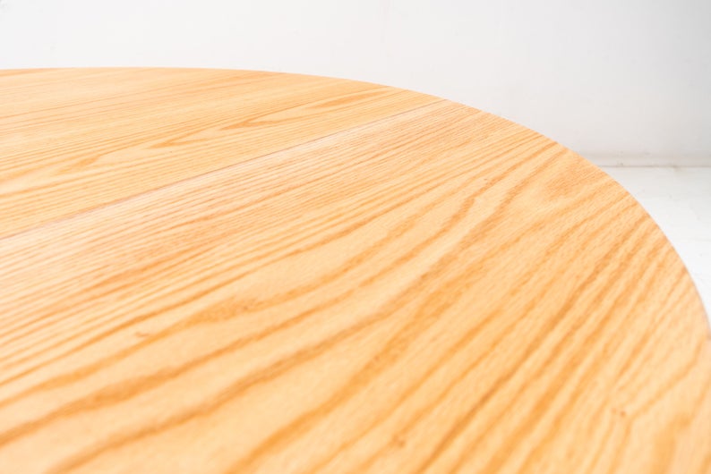 Custom Solid White Oak Round Coffee Table