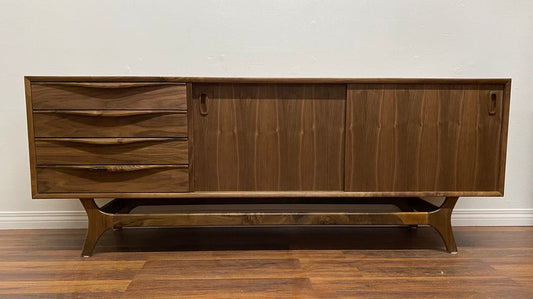 72" Mid Century Sculptural Credenza Sideboard