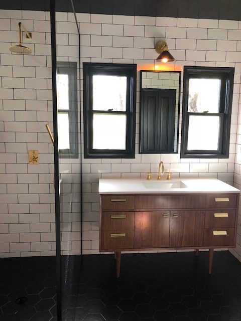 48" Single Sink Vanity W/ Brass Hardware
